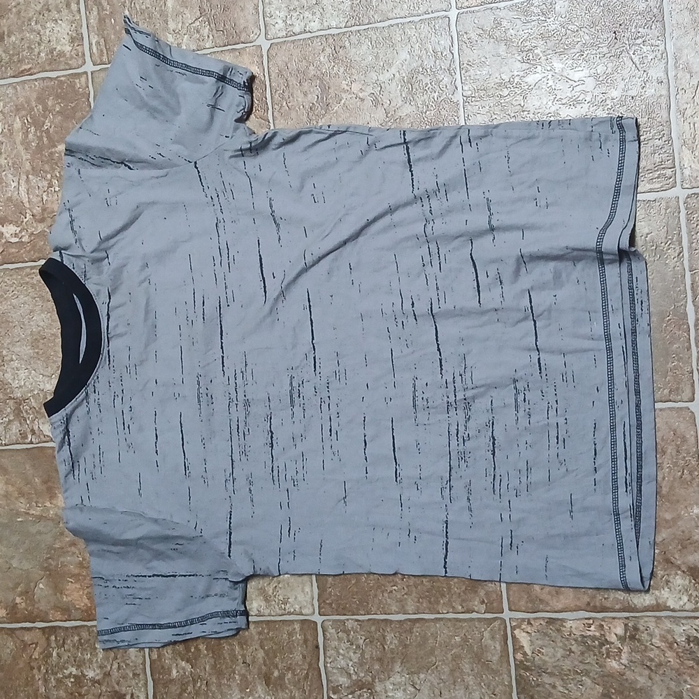 Modern Culture Gray Patterned Men's Shirt Size X-large